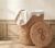 Round Tall Woven Laundry Hamper with Lid, 18x18x23″,Removable Liner