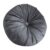 Round Velvet Throw Pillow 13.7 Inch Solid Color Pumpkin Pleated Design with Center Button Soft Plush Decorative Floor Cushion for Sofa Couch Bed Chair Car