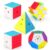 Roxenda Speed Cube Set, Speed Cube Bundle of 2×2 4×4 Megaminx Windmill Cube and Pyramid Cube Smoothly Magic Cubes Collection for Kids & Adults [5 Pack] (Stickerless)
