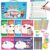 ROYFACC Grooved Writing Books Groove Handwriting Practice for Kids 3-8 Large Reusable Groove Workbooks Tracing Books Preschool Learning Letter Number Math Drawing with Disappearing Ink Pens, 6 Books