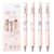 ROZRITX 4 Pcs Cute Cat Pens Cartoon Retractable Pens 0.5mm Black Ink Writing Pen Kawaii Kitten Pen for Girls Boys Women Men Office School Supplies (Apple Cat)