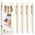 ROZRITX 4 Pcs Cute Cat Retractable Pens Funny Cartoon Pens 0.5mm Black Ink Writing Pen Kawaii Kitten Pen for Girls Boys Women Men Office School Supplies (Cat-Beige)