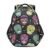 RPLIFE 17 Inch Backpack for Kids, Colorful Skull Floral Black Backpack Elementary School