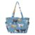 RPLIFE Tote Bag for Women, Cute Cow Blue Handbag with Zipper