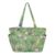 RPLIFE Tote Bag with Cup Holder, Koi Fish Green Leaves Bags for Work