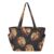 RPLIFE Tote Bag with Pockets, Lion Head Black Shoulder Bag