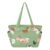 RPLIFE Women Tote Bag, Farm Animals Cows Green Handbag, Work Bags