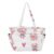 RPLIFE Zipper Tote Bag, Cute Pink Pig Shoulder Bag