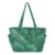RPLIFE Zipper Tote Bag, Emerald Marble Print Shoulder Bag