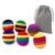 RRIVAN 6 Pack Footbags Hand Knit Sand Filled Kick Balls with Velvet Storage Bag, Soft Weighted Crochet Juggling Balls for Kids Adults, Outdoor Lawn Game Screen Free Toy for Beginners Party Favors