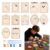 RRJ Wooden Ghost Frame DIY Painting Kit 12pcs, Unfinished Cute Ghost Frames Wall Decoration with Paint & Brushes, Halloween Wood Painting Crafts Kit for Spooky Halloween Decor Party Favors