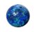 RSHVOBRRS Blue Copper Ore Ball Ornaments Crystal Round Sphere Collection Pocket Palm Worry Stone, 60~70mm