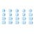 RTSQYCB Numbered Pencil Toppers, 20/30/50 PCS, Reusable Classroom Pencil Labels for Teachers (Light Blue,20)