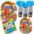 Rtteri 216 Pcs Building Brick Party Supplies Include 72 Blocks Theme Birthday Brick Paper Plates 72 Block Napkins 36 Block Cup and 36 Disposable Fork Gamer Party Tableware Decorations