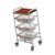 Rtuopk Rolling Cart with Wheel, Storage Cart, Storage Shelves, Mobile Shelves, Lateral Table Storage Cart, Brown 3 Tier