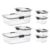 Rubbermaid 8 Pack Brilliance Food Storage Containers, Leak-Proof Clear Plastic Set with Airtight Latching Lids for Meal Prep or On-The-Go Meals