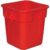 Rubbermaid Commercial Products BRUTE Square Bin Storage Container without Lid, 28-Gallon, Red