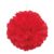Ruby Red Solid Hanging Tissue Pom Pom – 16″ (1 Count) – Vibrant Paper Decor For Parties, Celebrations & Events