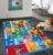 Rugshop Kids Educational Learning Alphabet Symbols Non Skid (Non Slip) Area Rug 3’3″ x 4’7″ Multi
