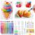 RuiHawk 3D Magic Foam Texture Painting Kit, 75 Pcs Puff Paint Art Supplies for Kids with 24 Auto-Flow Markers, 38 Texture Sheets & 10 Bead Necklace, Non-Toxic Creative Arts Crafts for Kids Ages 4-16