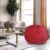 RUITONGINTL Red Faux Fur Bean Bag Chair, 4ft, Plush and Stretchy, Easy-Clean Cover, Filled with Shredded and Memory Foam, Comfortable Seating for Bedroom, Living Room, and Game Room, for All Ages