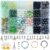 Rujiaoa Glass Bead Bracelet Kit 600PCS 8mm Green DIY Jewelry Set