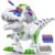 Ruko 8809 Dinosaur Toys for Kids, Large Rechargeable Remote Control T-Rex Toys, with Programmable, Walking, Roaring, LED Eyes and Shooting, Interactive Gifts for Boys & Girls Age 3 4 5 6 7 8, Green