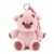 Running Highland Cow Plush Keychain, 5.9 Inch Mini Bag Charm, Pink