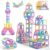 Rurvale Toddler Girl Toys, Magnetic Tiles 44pcs, Birthday Gifts Ideas for Girls Toys Age 3 4 5, Magnetic Blocks, Magnet STEM Montessori Toddler Kids Christmas Toy Gifts for 3 4 5 6 7 Year Old Girls