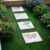 Rustic Garden Stepping Stones – Square Decorative Pavers with Pebble for Lawns, Pathways, Backyards & Pond Borders – Set of 4 Durable Outdoor Stones