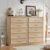 RWYHG Dresser Set for Bedroom with 5 Drawers 45″ Tall Wood Closet Organizer with Metal Handle Furniture for Living Room Hallway Natural