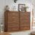 RWYHG Dresser Set for Bedroom with 5 Drawers 45″ Tall Wood Closet Organizer with Metal Handle Furniture for Living Room Hallway Light Walnut
