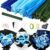 RXTODIY 450 Pcs Pipe Cleaners Bulk, 4 Assorted Colors Flower Kit Blue