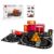 RYPTARK 30PCS Magnetic Tiles Route Track Set for Kids, Fire Rescue Building Toys with Moving Fire Truck with Track Alignment, STEM Educational, for Fire Station Pretend Play, for Kids Ages 4-8