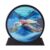 rysnwsu Moving Sand Art Picture w/Mirror, 3D Dynamic Sand Art Liquid Motion Sandscapes, Large Desktop Art, Home & Office Relaxing Desktop Decor (Blue-Turtle, 7”)