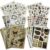 rythsans Scrapbook Supplies Kit, 24 Sheets 500+ Scrapbook Craft Paper & Vintage Stickers All-in-One Junk Journaling Set(Vintage)
