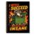 RZHV I Will Succeed Because I Am Insane Cute Colorful Spiral Notebook Hardcover College Ruled Lined Journal, Sarcastic Dumpster Raccoon Gag Journal for Office, Motivational Notebook Gifts for Coworker