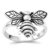 S925 Sterling Silver Elegant Bumble Bee Stacking Ring, Size 7