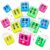 Sabary 48 Pack Manual Pencil Sharpener Bulk Colored Dual Hole Handheld Sharpeners with Lid and Motivational Quotes for Students School Class Home Office Supplies (Rectangular Style)