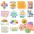 Sabary 60 Pcs Sensory Anxiety Stickers Bulk with Inspirational Quotes Calm Fidget Anxiety Textured Strip Stickers Different Styles for Adults Relief Mental Health Awareness Gifts(Cartoon,Colorful)