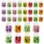 Sacubee 24 Pcs Hand Sanitizer Spray 1.35oz Travel Size with Keychain Portable Sanitizer Spray with 8 Different Fragrances Floral and Fruity Note for Daily Use (Multicolor,Fresh)