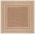 SAFAVIEH Courtyard Outdoor Square Rug 7’10”, Dark Beige CY8475-39321