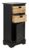 SAFAVIEH Furniture – Connery 2-Basket Cabinet – Distressed Black – Solid Wood – Farmhouse Storage Design – Ideal for Living Room, Entryway, Home Office, 16″W x 12″D x 35″H – Fully Assembled (AMH5742A)