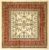 SAFAVIEH Lyndhurst Collection Area Rug – 6′ Square, Ivory & Rust, Non-Shedding & Easy to Clean, Ideal for Living Room, Bedroom, Dining Space (LNH331R)