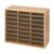 Safco Literature Organizer, 24 Compartments, Office and Classroom Mailbox with Adjustable Shelves, Wood Paper and Mail Sorter, Medium Oak