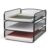 Safco Onyx Desk Organizer, 3 Trays, Office and Classroom Mailbox, Paper and Mail Sorter, Steel Mesh, Black