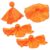 SAFIGLE 4pcs Orange Football Match Tossing Flags for Referee Use, Lightweight Nylon and Polyester Fabric Penalty Flags, Enhance Fairness and Accuracy in Football-related Events and Games