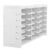 SAFIGLE White PVC Cassette Tape Storage Box with 18 Individual Compartments, Sturdy Desktop File Sorter for Playing Cards and Cassette Tapes, Minimalist Design Reducing Risk of Damage