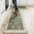 Sage Green Rustic Neutral Kitchen Rug Sets [2 PCs], Distressed Woven Border Anti-Fatigue Cushioned Kitchen Mats, Waterproof Non-Slip Heavy Duty Comfort Rug for Floor, Farmhouse Decor, 17″x29″+17″x47″