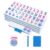 Sahteg 166pcs American Mahjong Tile Set with Blue Back Tiles for Family Night, 1.2-inch Mahjong Game Set with 3 Dice for Gathering, Party, Camping(Tiles Only)